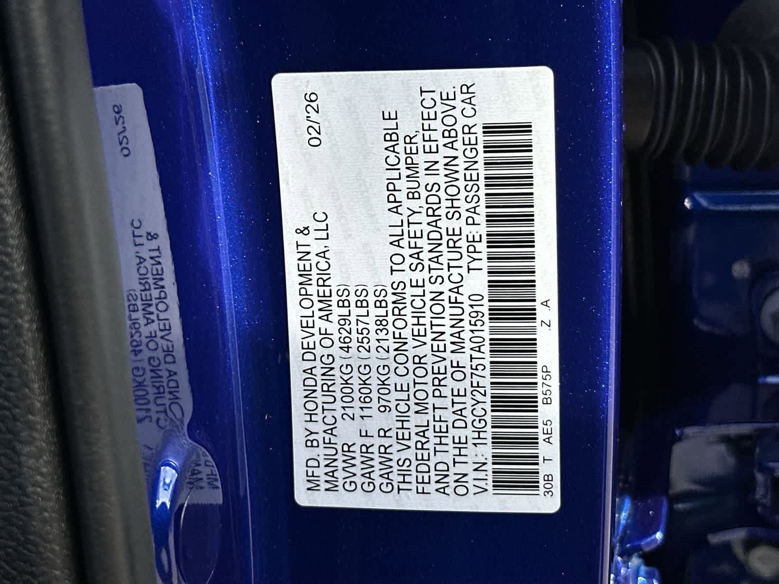 Certified 2026 Honda Accord Sport image 2