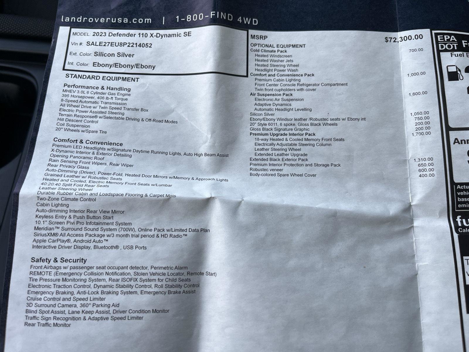 Used 2023 Land Rover Defender 110 X-Dynamic SE image 2