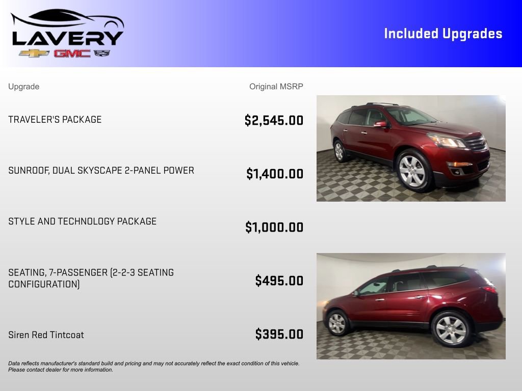 Used 2016 Chevrolet Traverse LT w/ Traveler's Package image 7