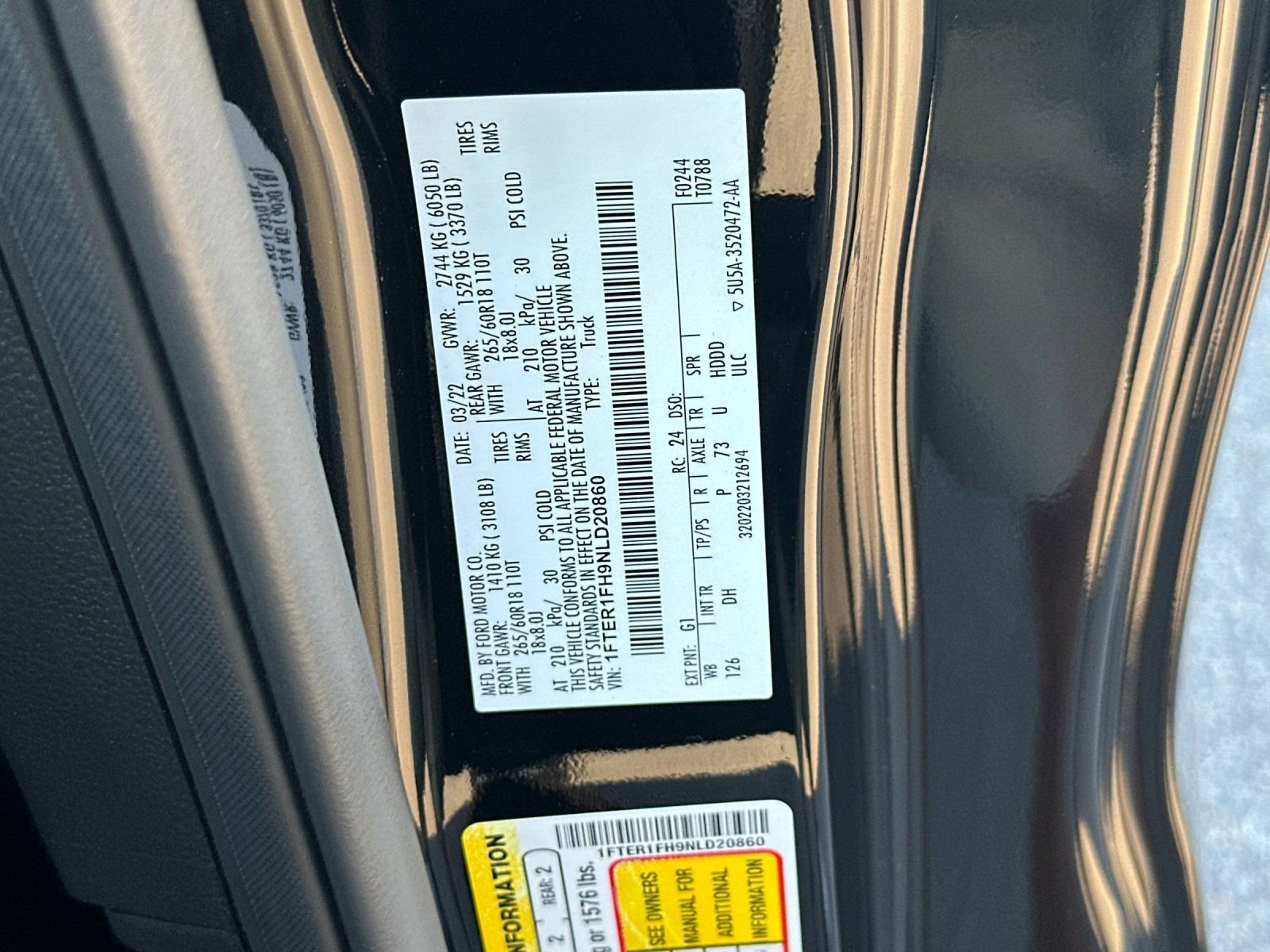 Used 2022 Ford Ranger Lariat w/ Equipment Group 501A High image 34