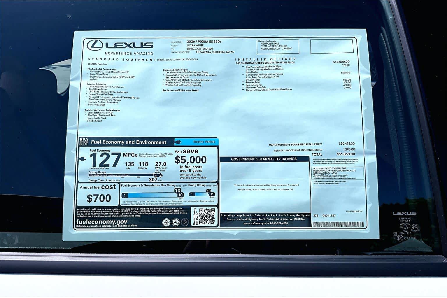 New 2026 Lexus ES 350e w/ Convenience Package FWD image 22