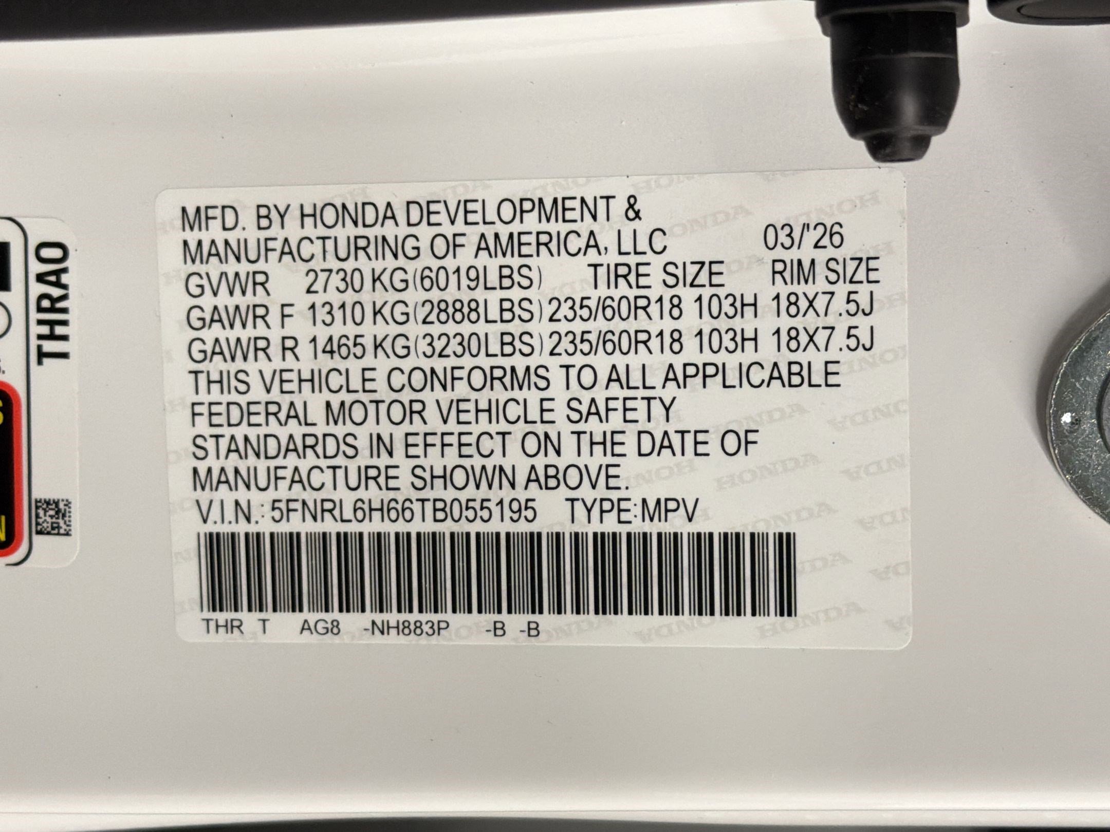 New 2026 Honda Odyssey EX-L image 21