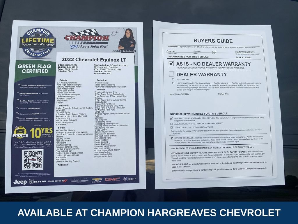 Certified 2022 Chevrolet Equinox LT AWD/4WD image 43