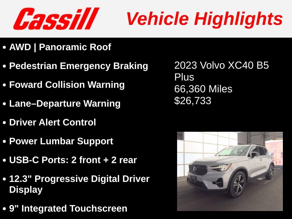 Used 2023 Volvo XC40 B5 Plus AWD/4WD image 3