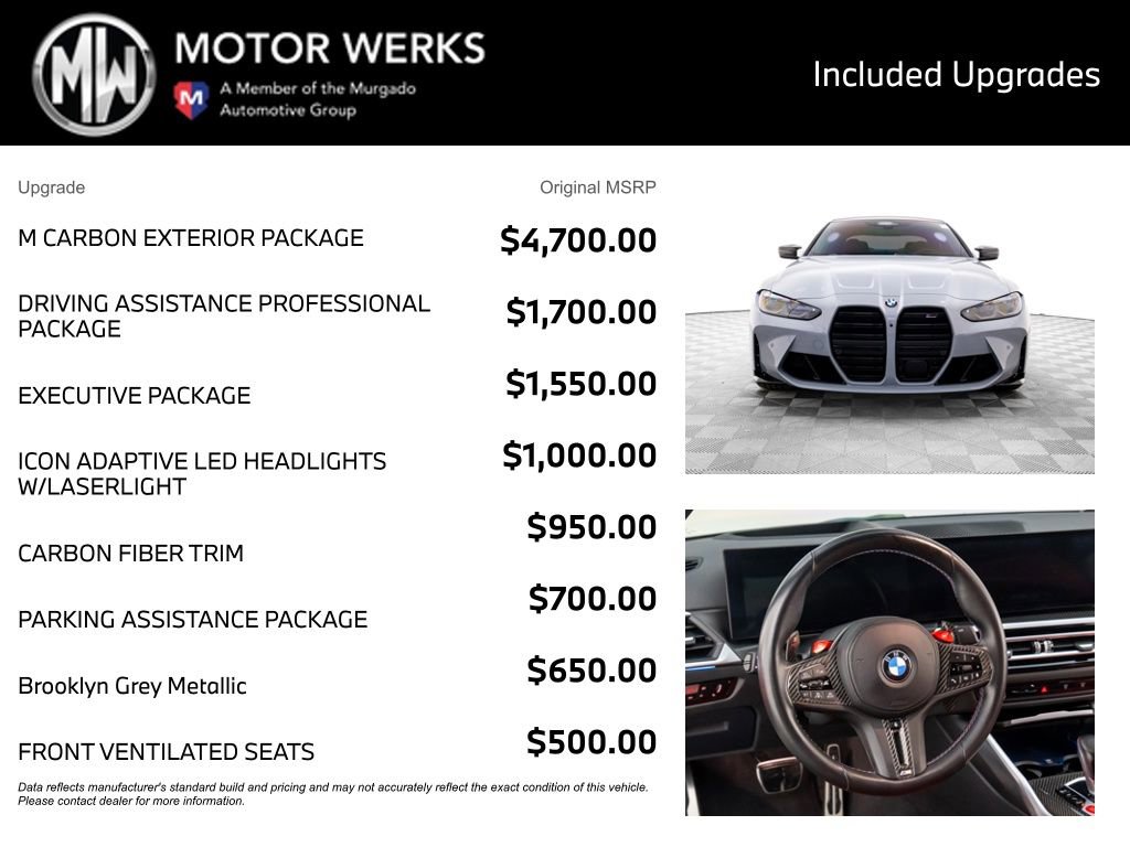 Used 2024 BMW M4 xDrive Competition w/ M Carbon Exterior Package image 4