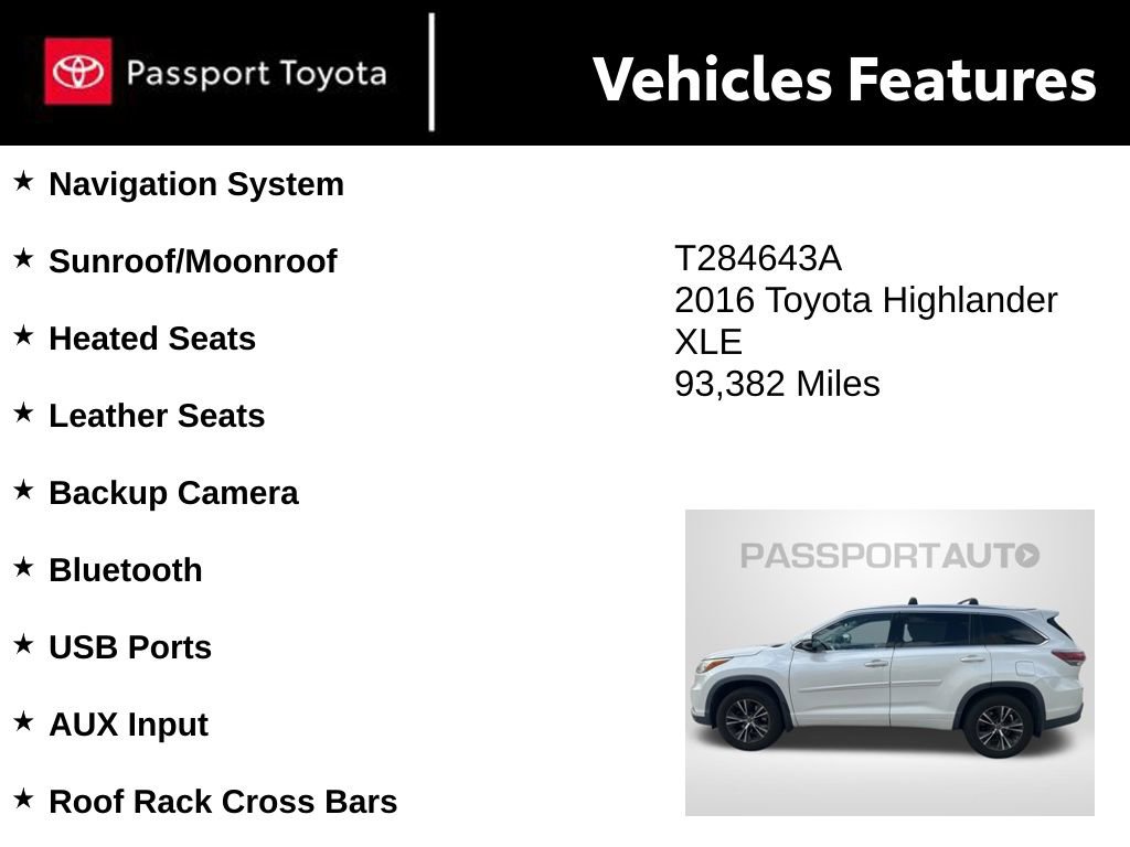 Used 2016 Toyota Highlander XLE w/ Protection Package #3 image 4