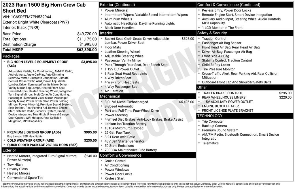 Used 2023 RAM 1500 Big Horn AWD/4WD image 17