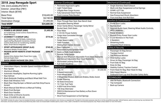 Used 2018 Jeep Renegade Sport w/ Power & Air Group image 33