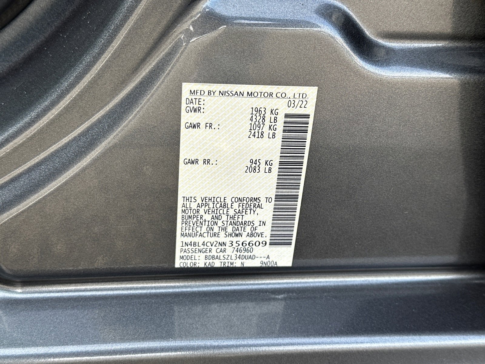 Used 2022 Nissan Altima 2.5 SR w/ Midnight Edition Package image 33