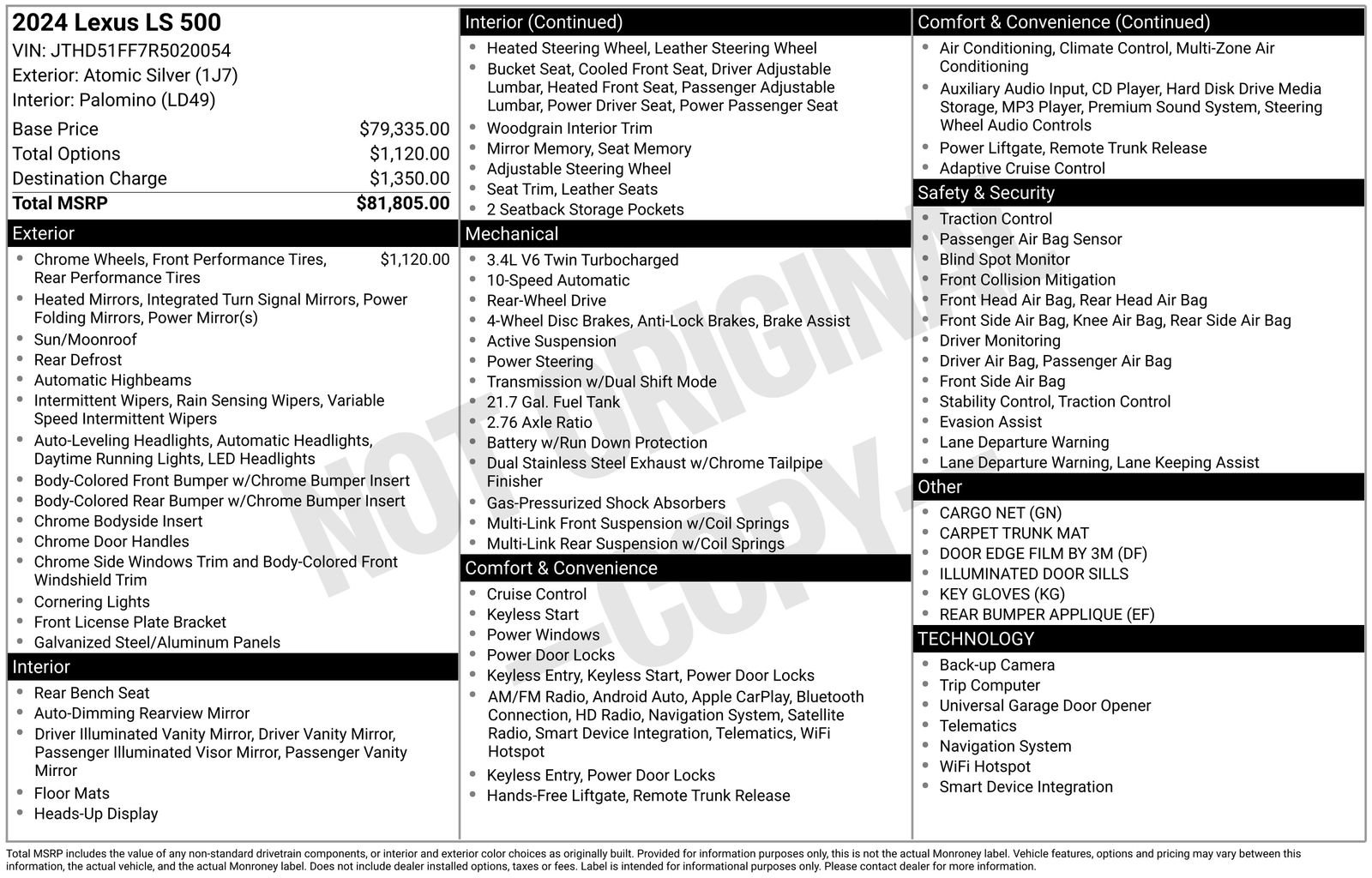 Used 2024 Lexus LS 500 image 34