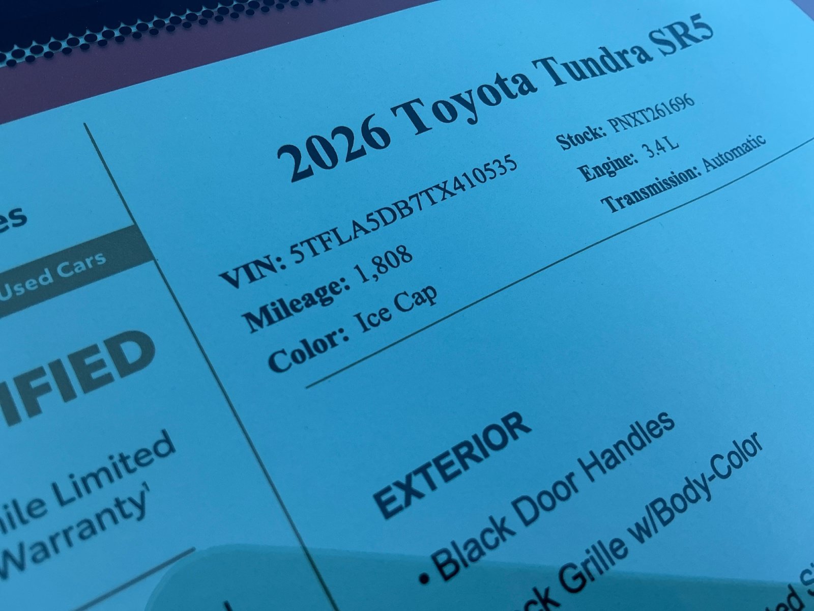 Certified 2026 Toyota Tundra SR AWD/4WD image 24