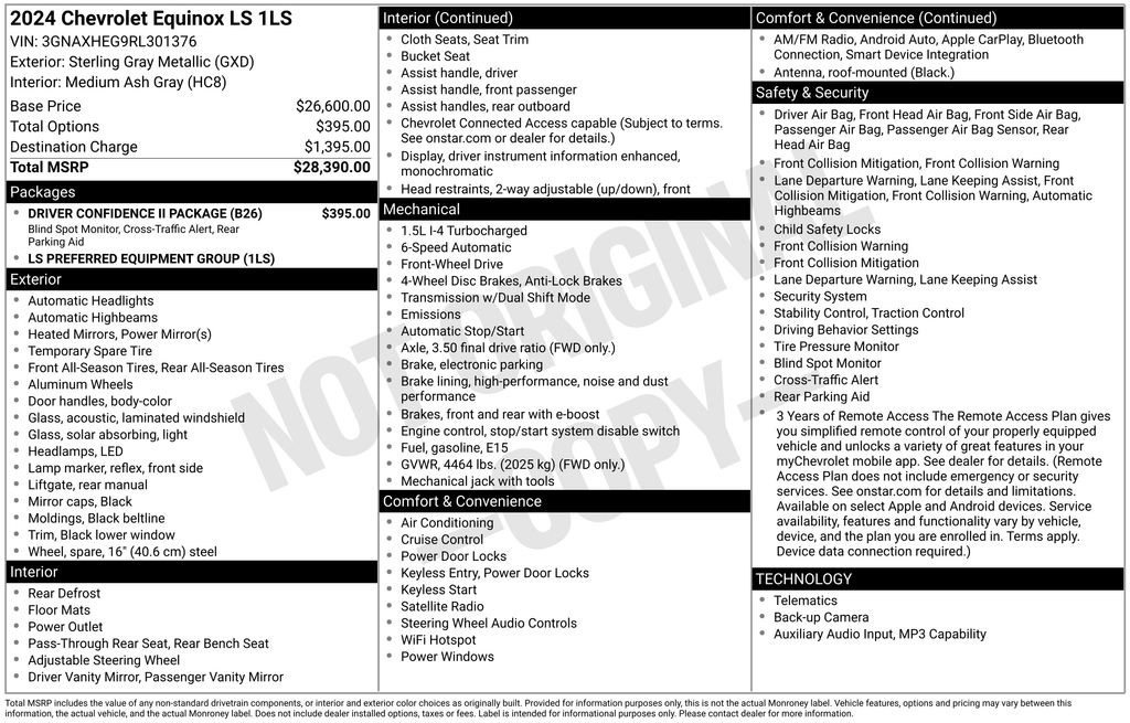 Used 2024 Chevrolet Equinox LS w/ Driver Confidence II Package FWD image 6