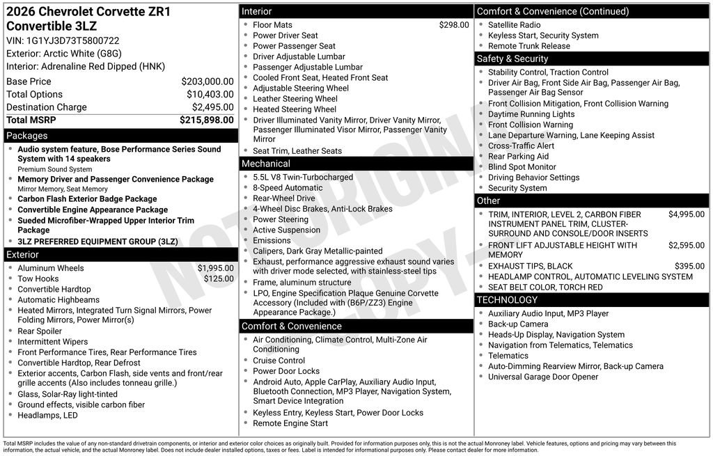 Used 2026 Chevrolet Corvette ZR1 image 49