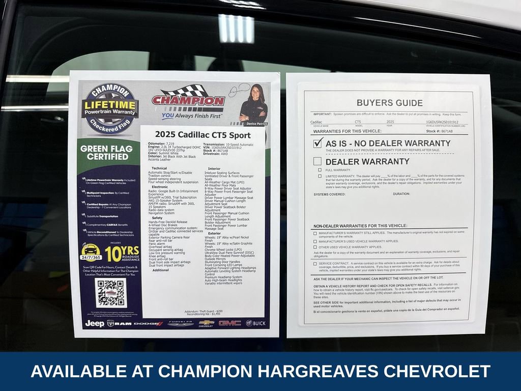Certified 2025 Cadillac CT5 Sport w/ Technology Package image 43