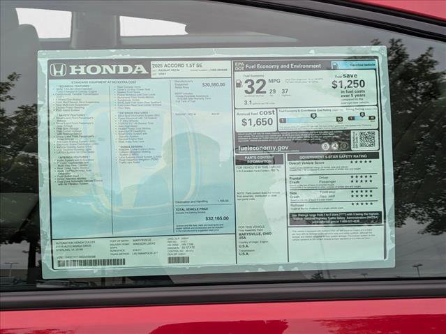 New 2025 Honda Accord SE image 17