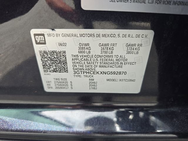Certified 2022 GMC Sierra 1500 Elevation w/ LPO, Elevation Black Package RWD image 31