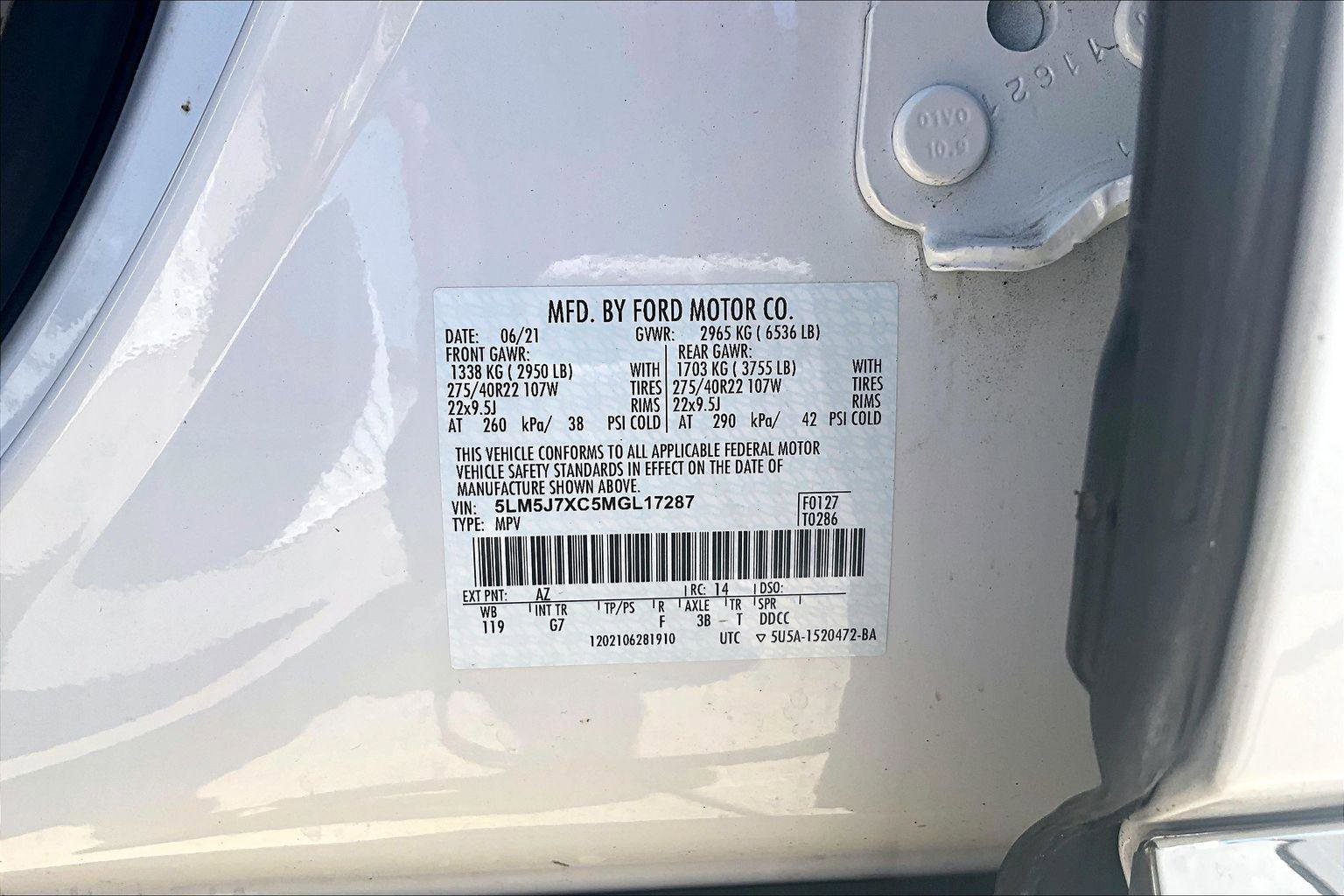 Used 2021 Lincoln Aviator Reserve w/ Equipment Group 208A image 34