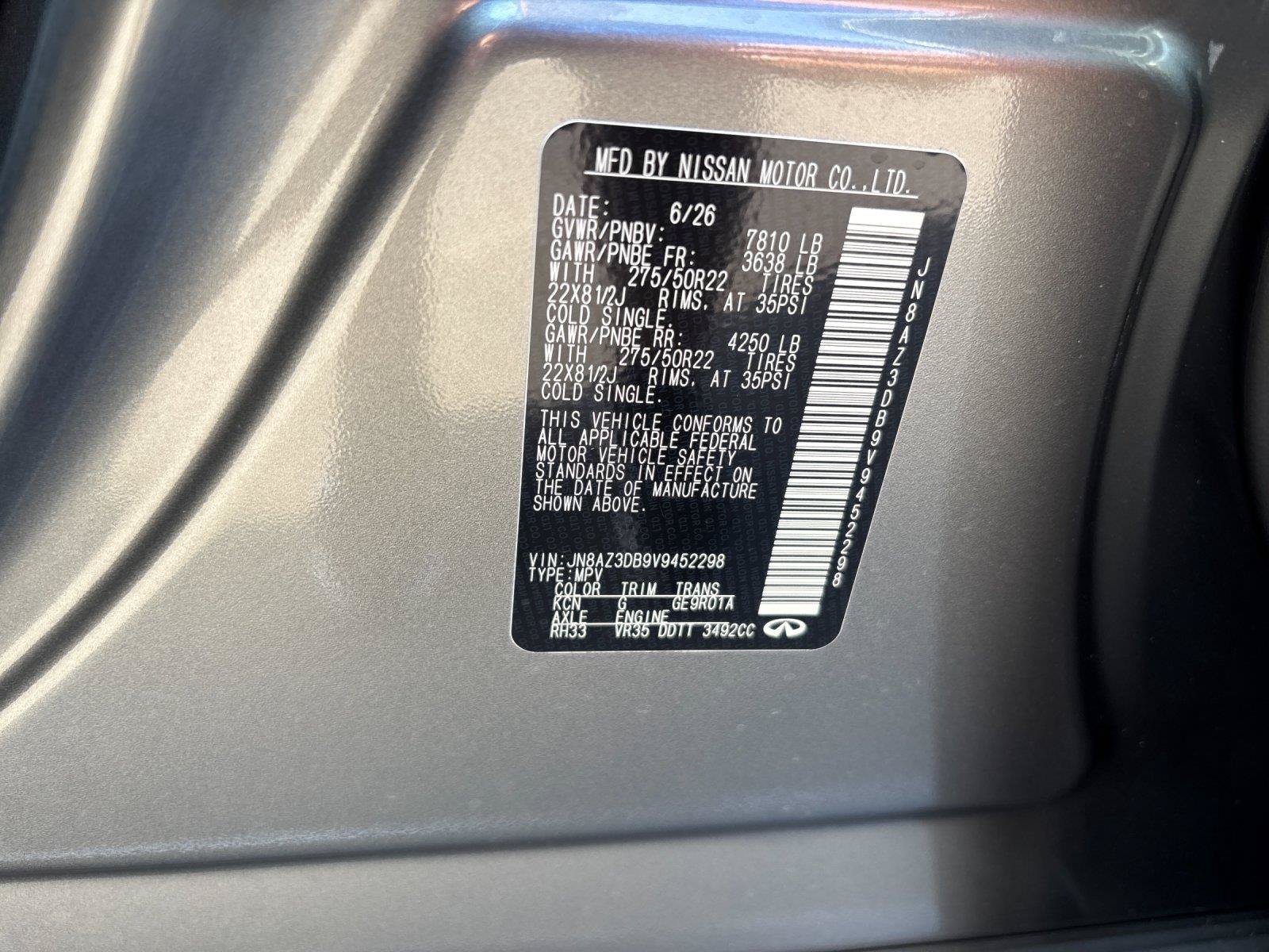 New 2027 INFINITI QX80 Sensory AWD/4WD image 12