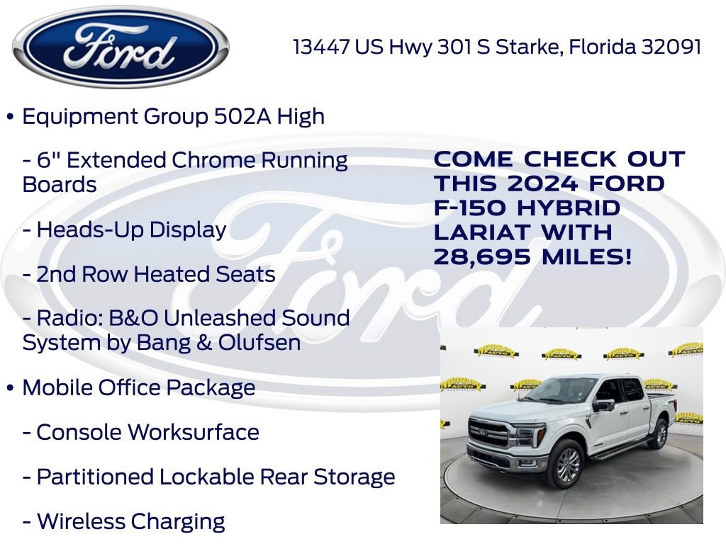 Certified 2024 Ford F150 Lariat w/ Equipment Group 502A High image 22