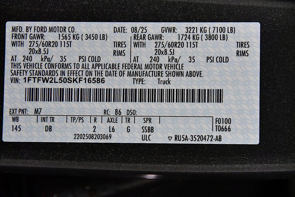 New 2025 Ford F150 STX w/ Equipment Group 200A image 17