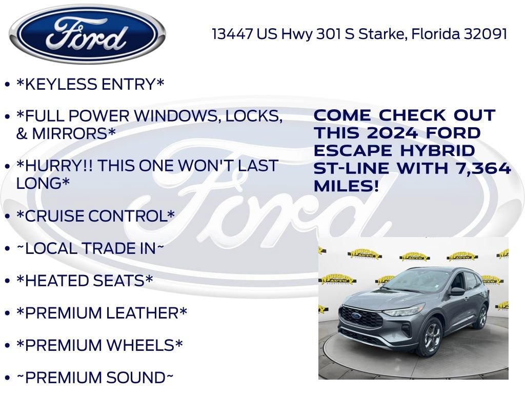 Certified 2024 Ford Escape ST-Line w/ Equipment Group 301A FWD image 12