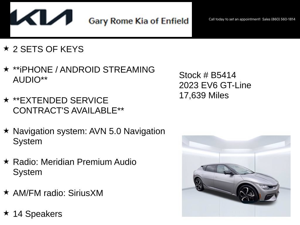 Certified 2023 Kia EV6 GT-Line w/ GT-Line Suede Seat Package AWD/4WD image 15
