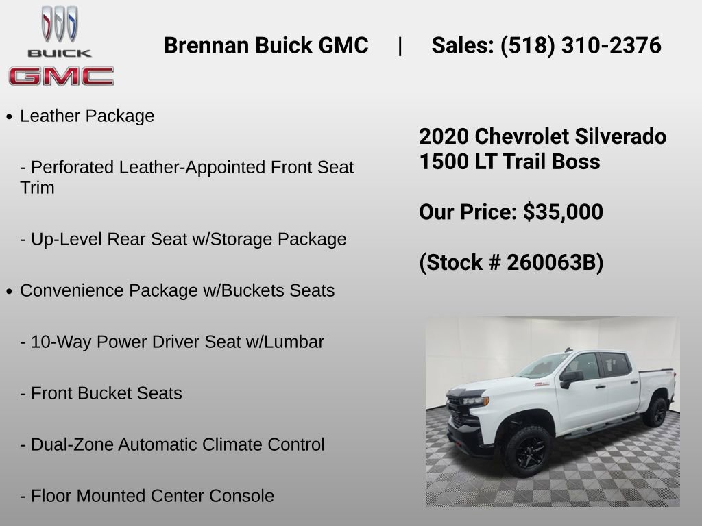 Certified 2020 Chevrolet Silverado 1500 LT Trail Boss AWD/4WD image 6
