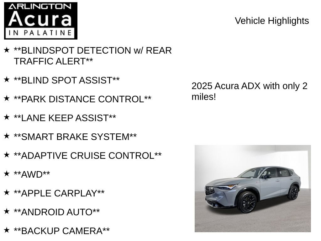 New 2025 Acura ADX A-Spec image 7