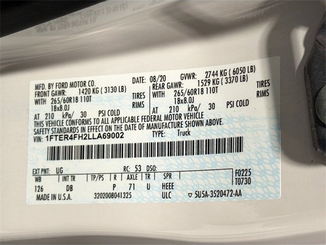 Used 2020 Ford Ranger Lariat w/ Technology Package image 26