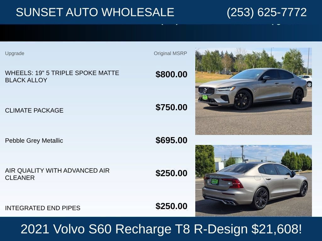 Used 2021 Volvo S60 T8 R-Design w/ Climate Package AWD/4WD image 27