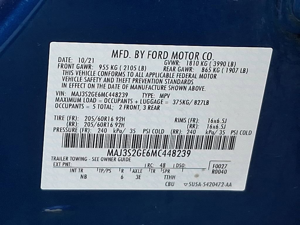 Certified 2021 Ford EcoSport SE w/ SE Convenience Package image 29