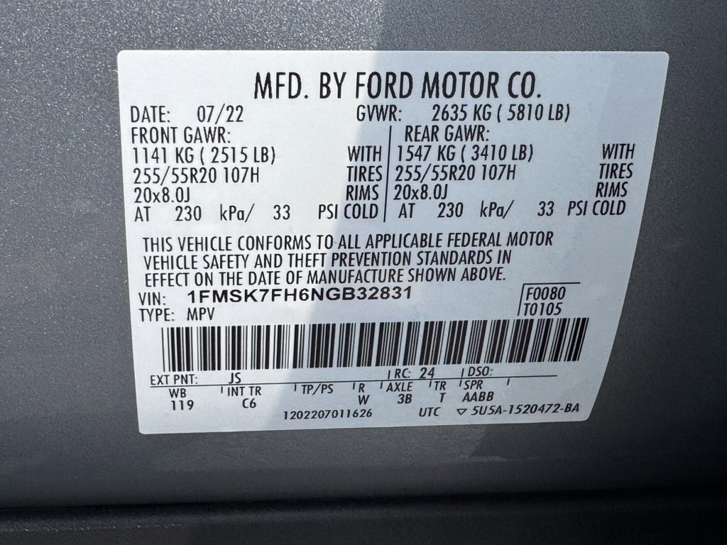 Used 2022 Ford Explorer Limited w/ Equipment Group 301A image 49