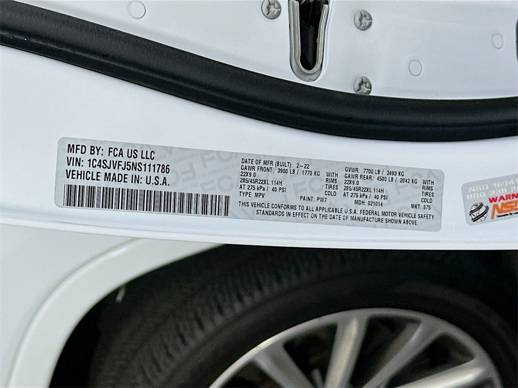 Used 2022 Jeep Grand Wagoneer Series II w/ Convenience Group III image 35