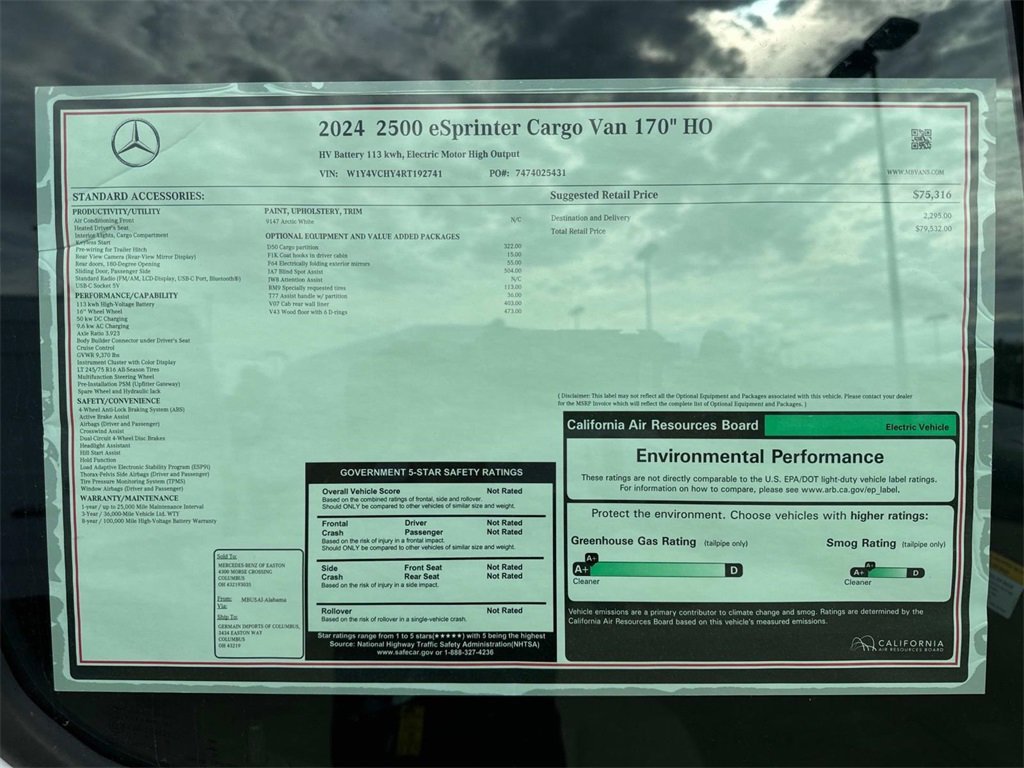 New 2024 Mercedes-Benz eSprinter 170 Cargo image 10
