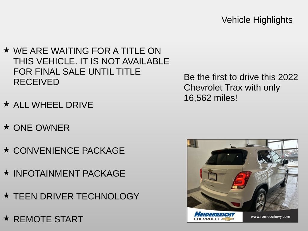 Used 2022 Chevrolet Trax LT w/ LT Convenience Package image 6