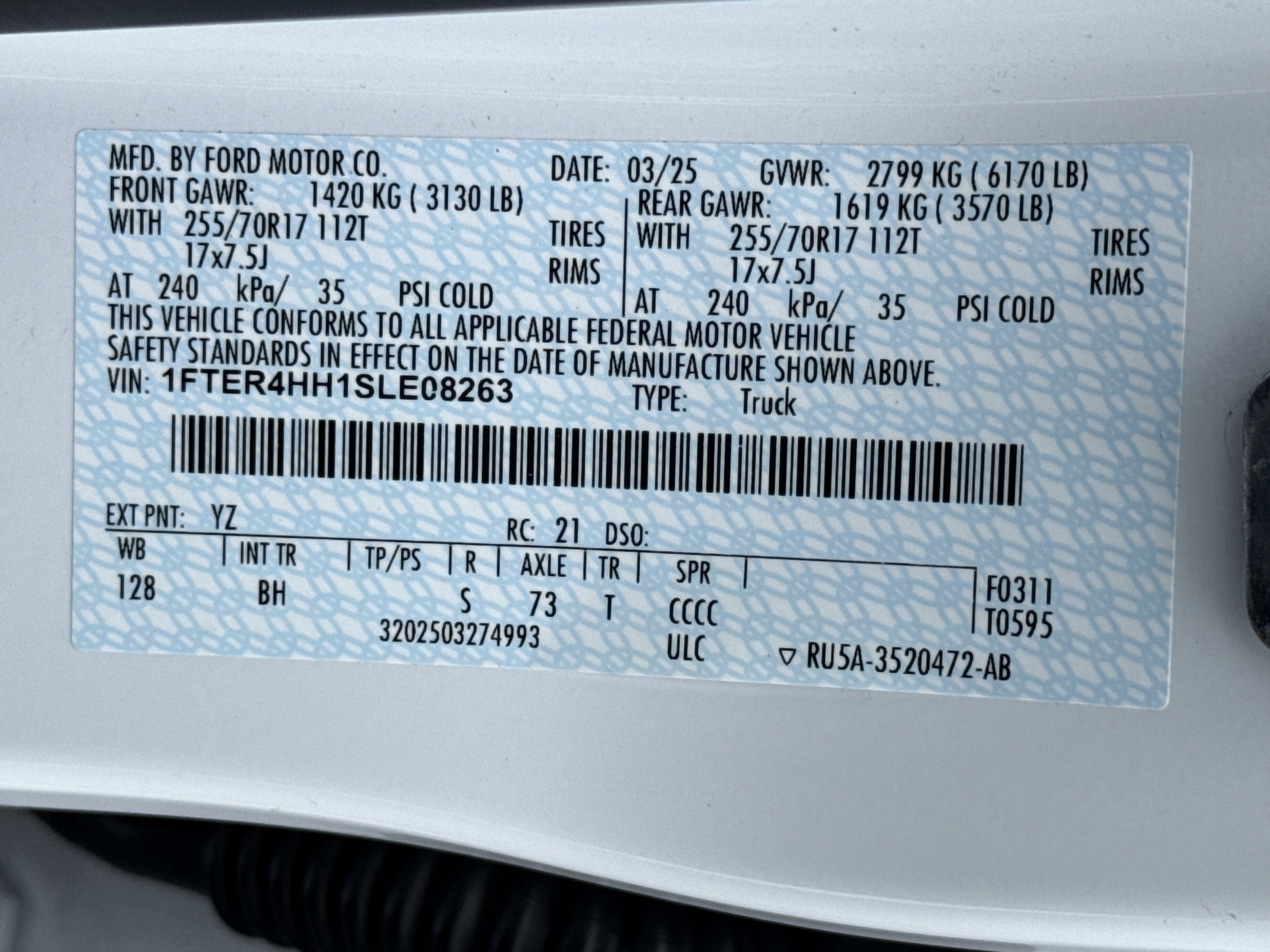 Used 2025 Ford Ranger XLT w/ Trailer Tow Package AWD/4WD image 34