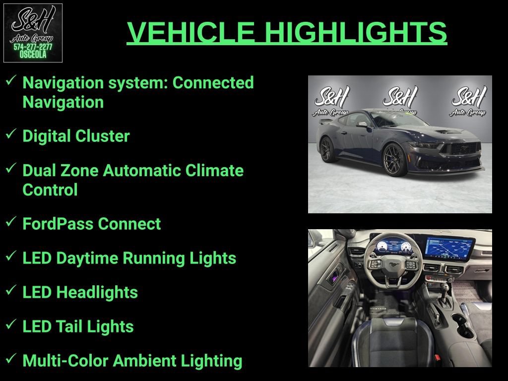 Used 2025 Ford Mustang Dark Horse w/ Dark Horse Handlin Package RWD image 3