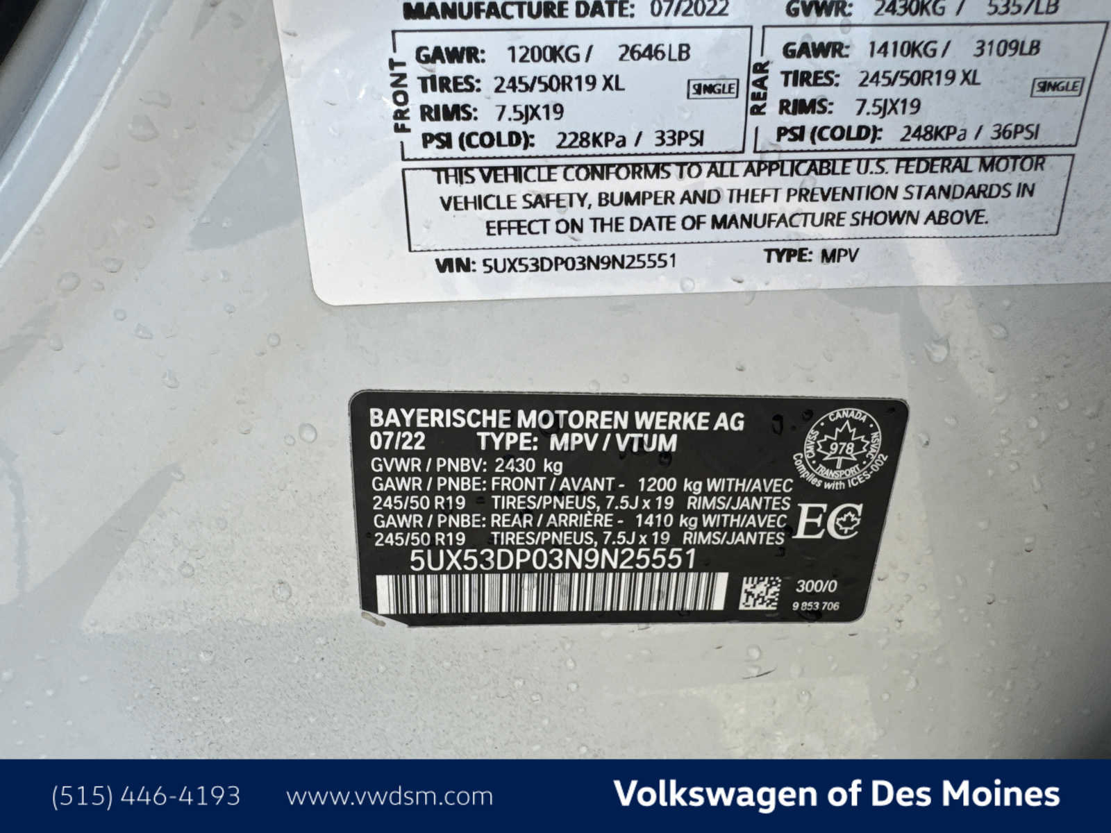 Used 2022 BMW X3 xDrive30i image 21