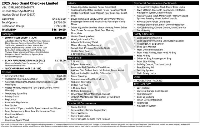 Used 2025 Jeep Grand Cherokee Limited w/ Luxury Tech Group II AWD/4WD image 2
