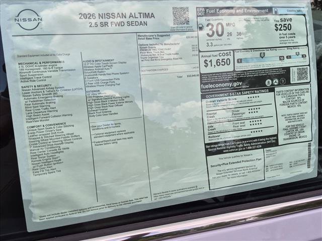 New 2026 Nissan Altima 2.5 SR FWD image 16