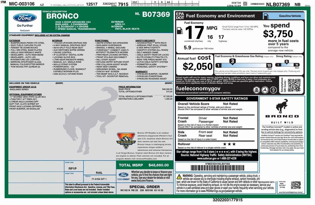 Used 2022 Ford Bronco Badlands image 5