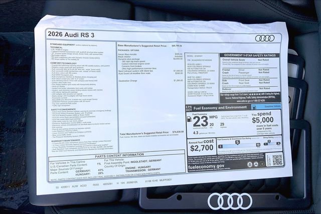 New 2026 Audi RS 3 image 13