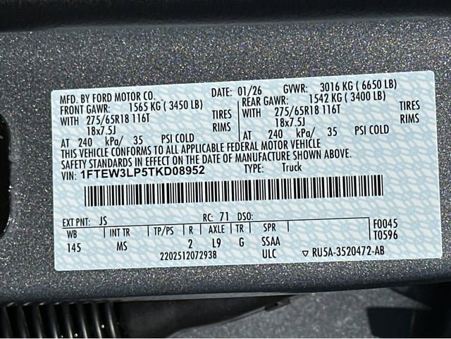 New 2026 Ford F150 XLT w/ Equipment Group 301A Standard image 34