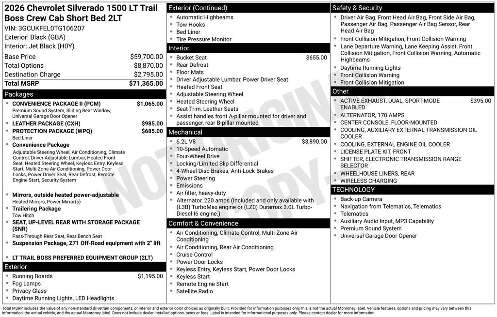 New 2026 Chevrolet Silverado 1500 LT Trail Boss w/ Convenience Package II image 8