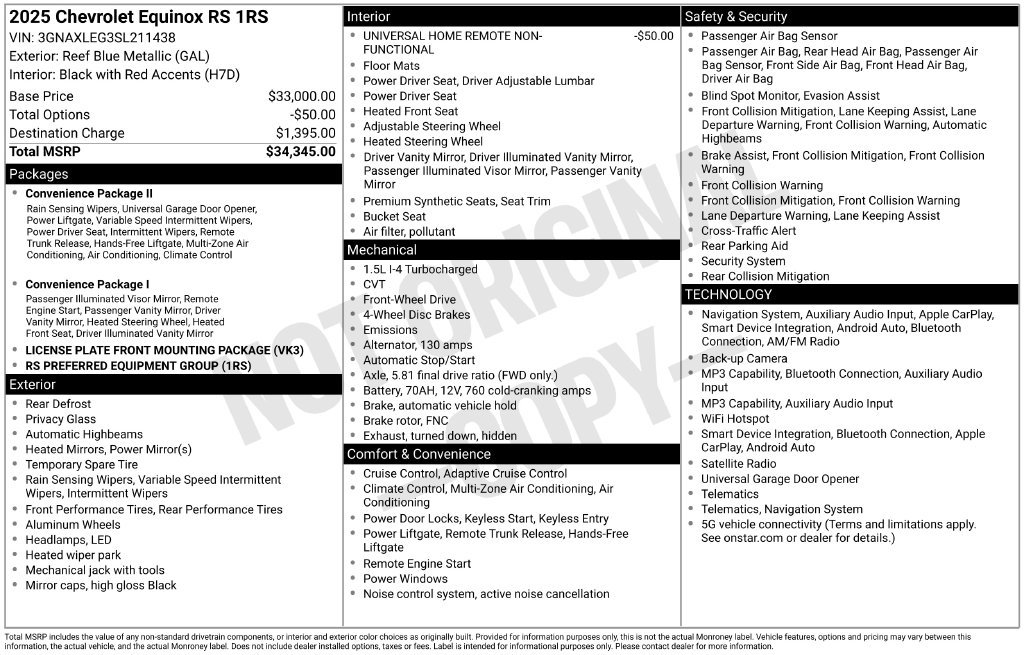 Used 2025 Chevrolet Equinox RS FWD image 23
