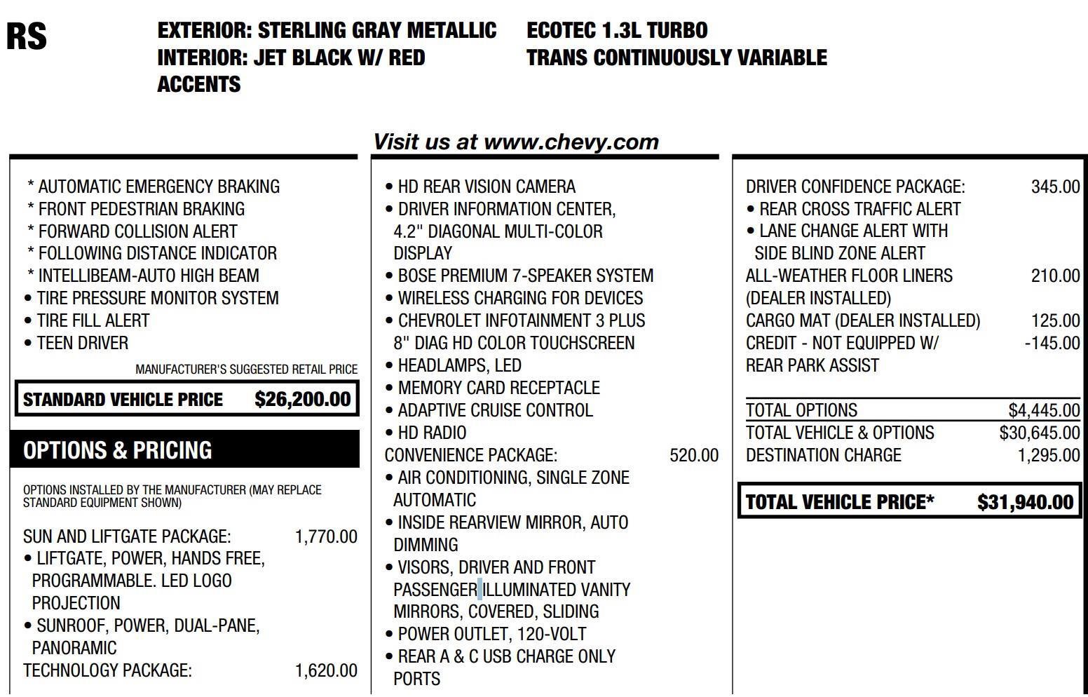 Used 2023 Chevrolet TrailBlazer RS w/ Sun and Liftgate Package image 19