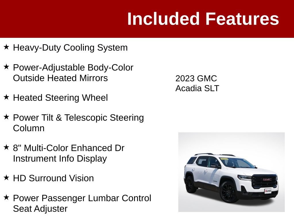 Used 2023 GMC Acadia SLT w/ Elevation Edition AWD/4WD image 4