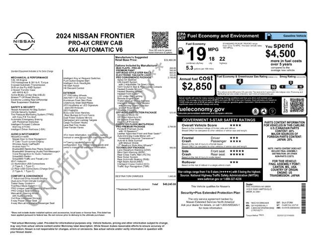 Certified 2024 Nissan Frontier PRO-4X w/ Pro Premium Package AWD/4WD image 29
