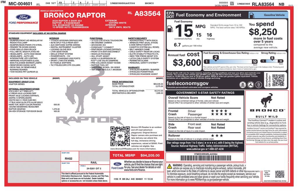 Used 2024 Ford Bronco Raptor image 5