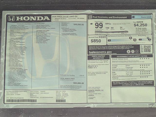 New 2026 Honda Prologue EX image 17